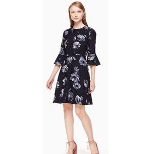 NWT Kate Spade night rose blue floral dress!